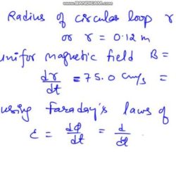 An elastic conducting material is stretched