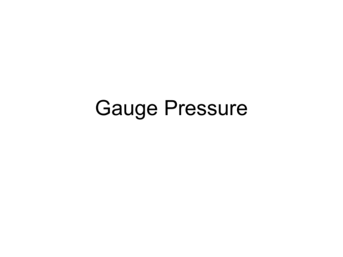 What is the gauge pressure pgauge at point 2