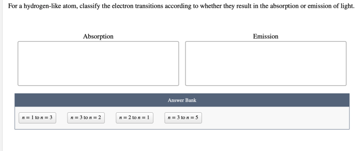 Classify hydrogen atom solved transitions electron transcribed problem text been show has