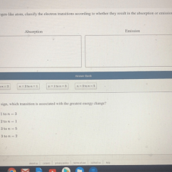 For a hydrogen like atom classify the electron transitions